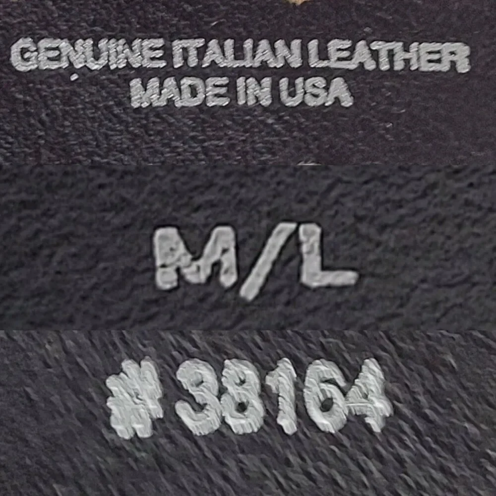 Mens Double Prong Genuine Italian‎ Leather Brown Belt M/L 36